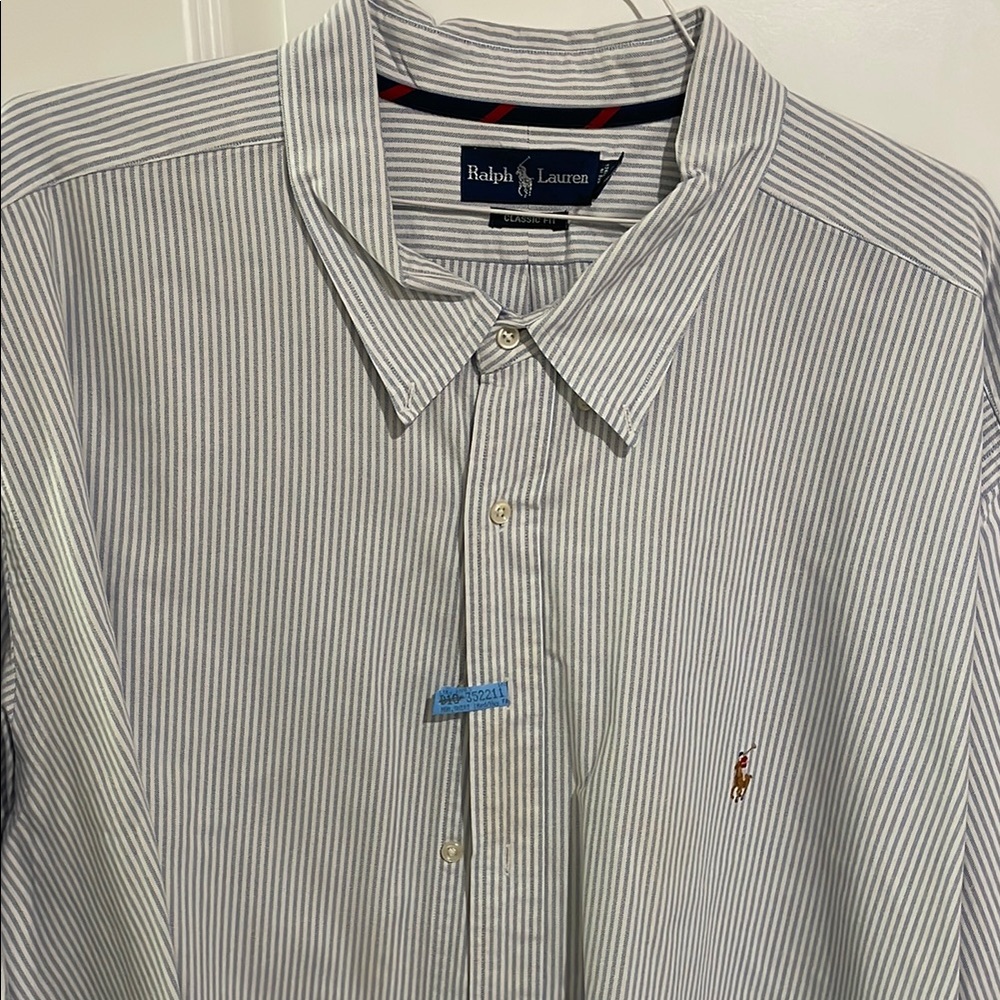 Ralph Lauren Men's Blue Striped Shirt